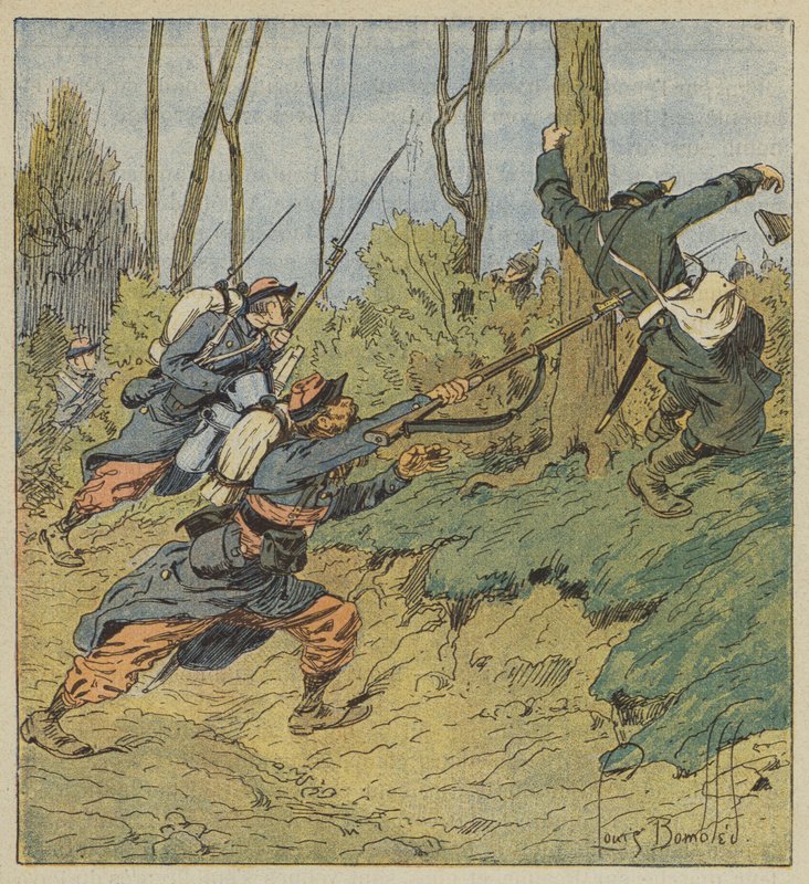 A poroszokat üldöző zefirok alkotó: after Louis Charles Bombled