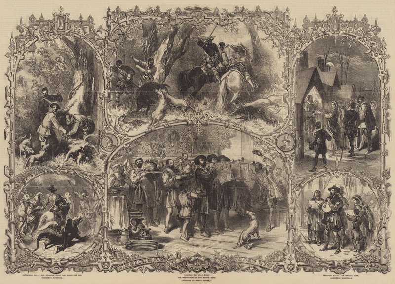 Karácsony a régi időkben alkotó: after Myles Birket Foster