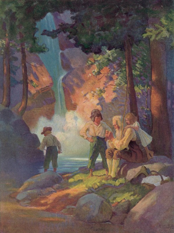 Illusztráció Rip Van Winkle számára alkotó: after Newell Convers Wyeth