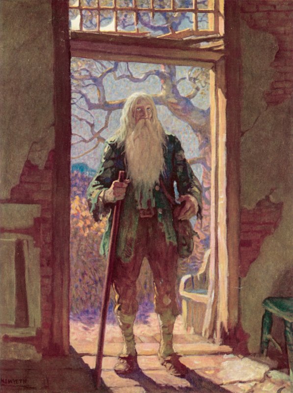 Illusztráció Rip Van Winkle számára alkotó: after Newell Convers Wyeth