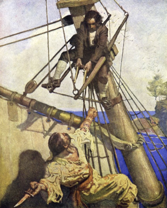 A Treasure Island illusztrációja alkotó: after Newell Convers Wyeth