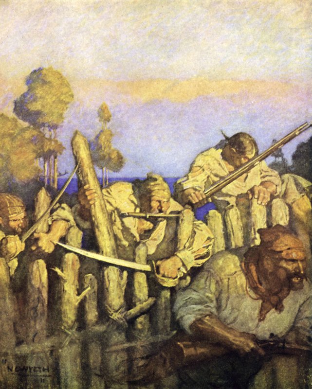 A Treasure Island illusztrációja alkotó: after Newell Convers Wyeth