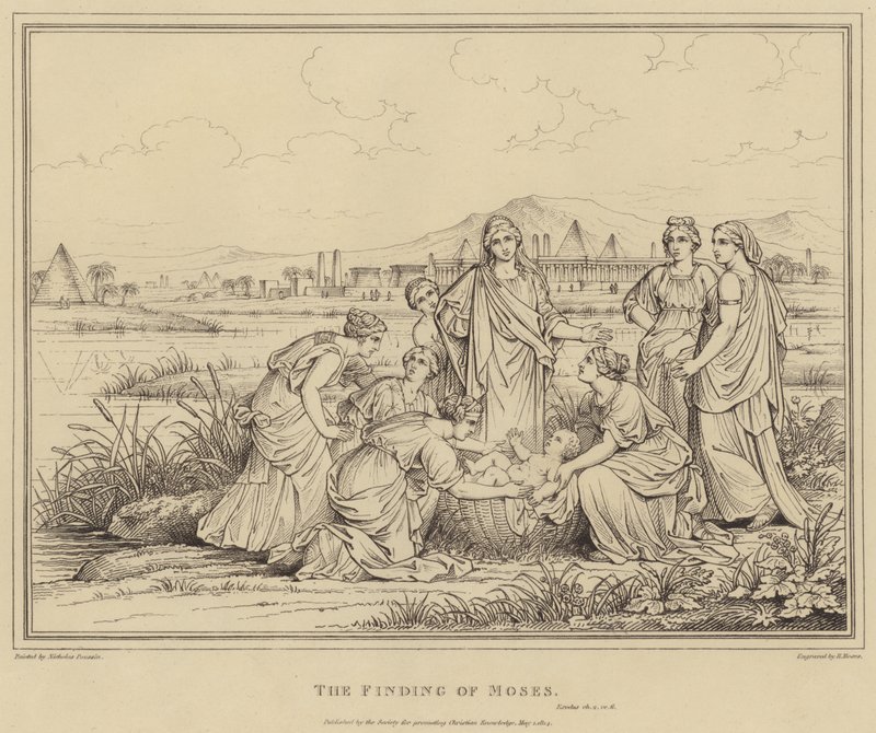 Mózes megtalálása, Exodus alkotó: after Nicolas Poussin