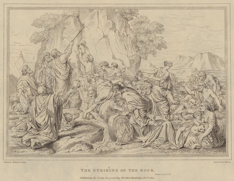 The Striking of the Rock, Exodus alkotó: after Nicolas Poussin