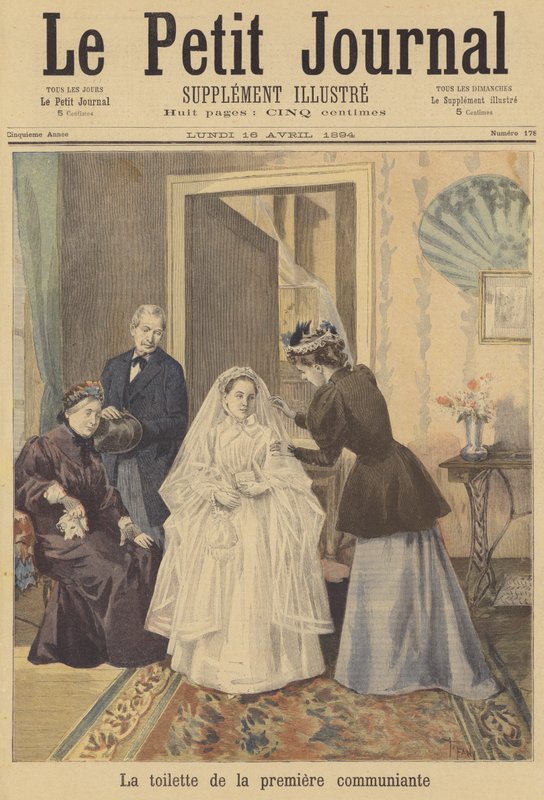 Egy lány elsőáldozásra készül alkotó: after Oswaldo Tofani