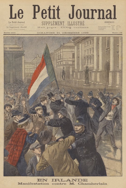 Tüntetés Írországban Joseph Chamberlain ellen alkotó: after Oswaldo Tofani