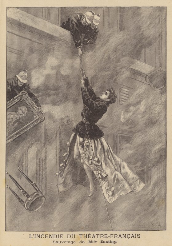 Tűz a Theatre-Francais-ban, Párizs alkotó: after Oswaldo Tofani