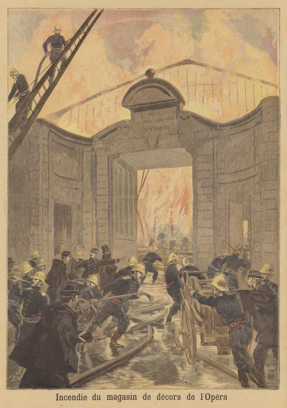 Tűz a párizsi opera díszletében alkotó: after Oswaldo Tofani