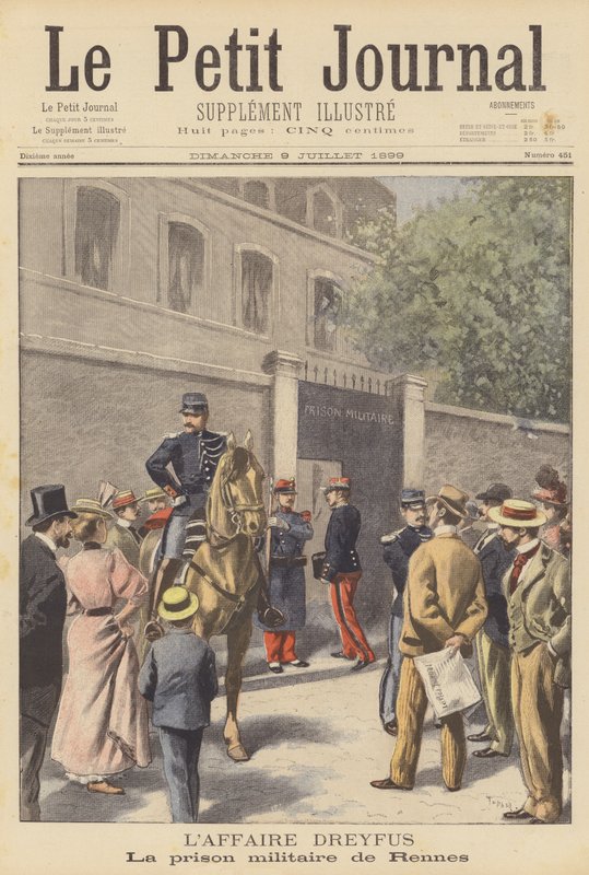 A Dreyfus-ügy: a renne-i katonai börtön alkotó: after Oswaldo Tofani