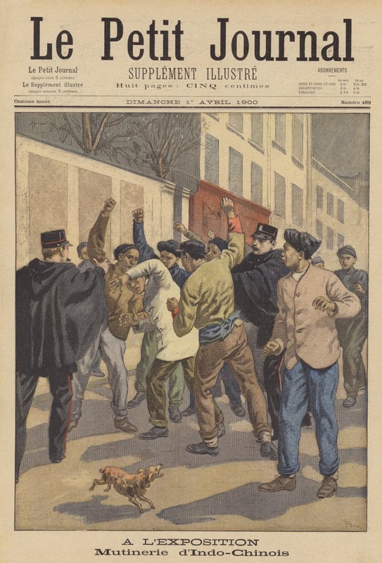 Probléma az indokínai munkások között az 1900-as párizsi Universelle kiállításon alkotó: after Oswaldo Tofani