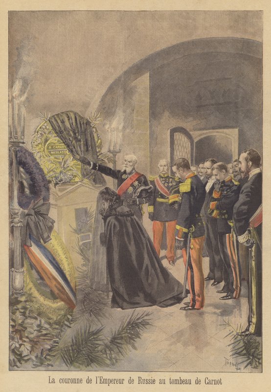 Miklós orosz cár koszorúja Carnot francia elnök sírjára alkotó: after Oswaldo Tofani
