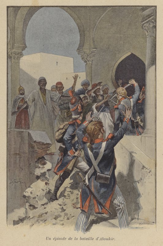 Egy epizód az Abukir-i csata során, Egyiptomban, 1799 alkotó: after Paris