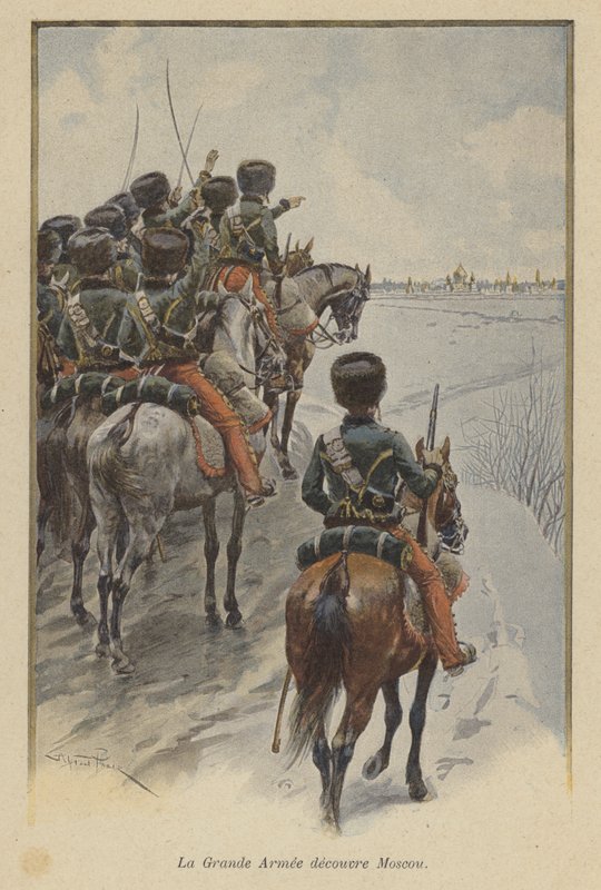 Napoleons Grande Armee Moszkva előtt érkezik, 1812 alkotó: after Paris