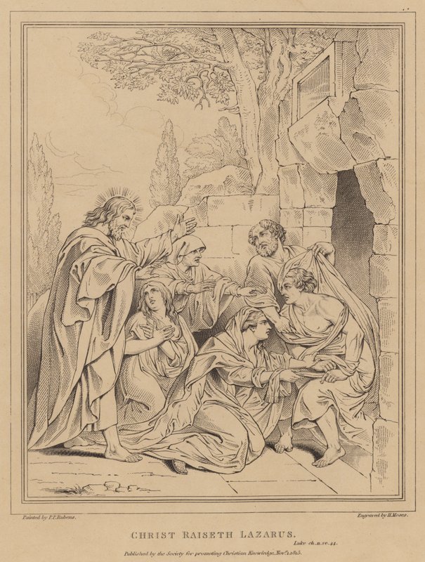 Krisztus feltámasztja Lázárt, Lukácsot alkotó: after Peter Paul Rubens