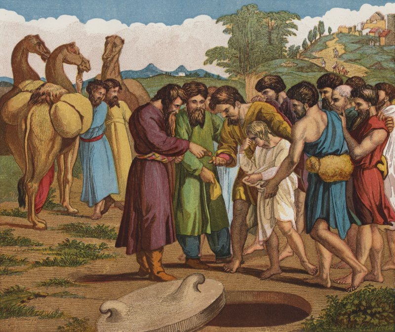 Józsefet eladták testvérei alkotó: after Raphael