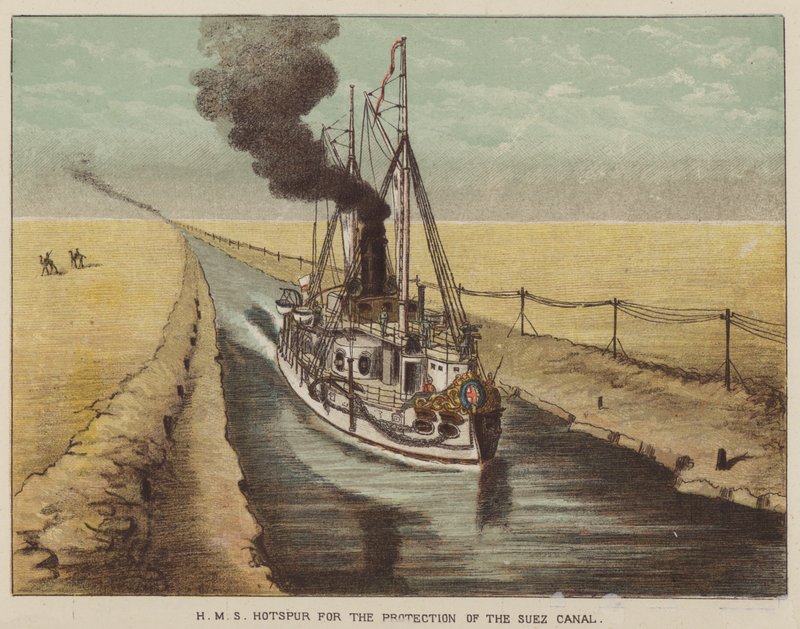 HMS Hotspur a Szuezi-csatorna védelméért alkotó: after Richard Simkin