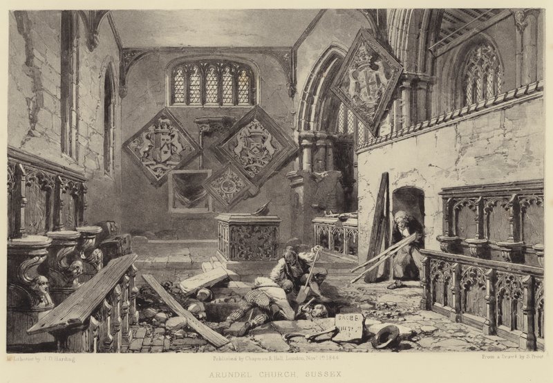 Arundel templom, Sussex alkotó: Samuel (after) Prout