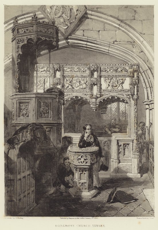 Boxgrove templom, Sussex alkotó: Samuel (after) Prout