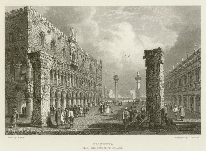 Piazzetta, a Szent Márk templomból alkotó: Samuel (after) Prout