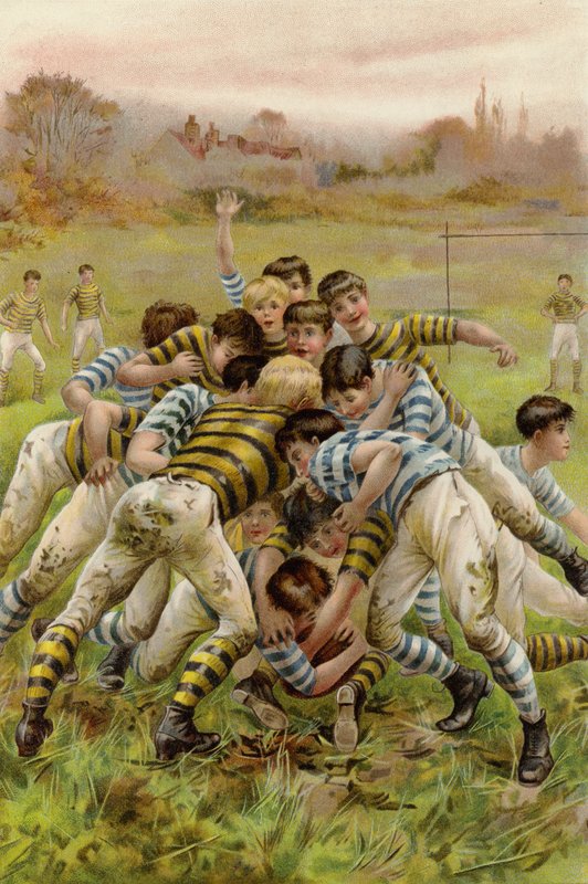 Scrimmage (chromolitho) alkotó: after Stanley Berkeley