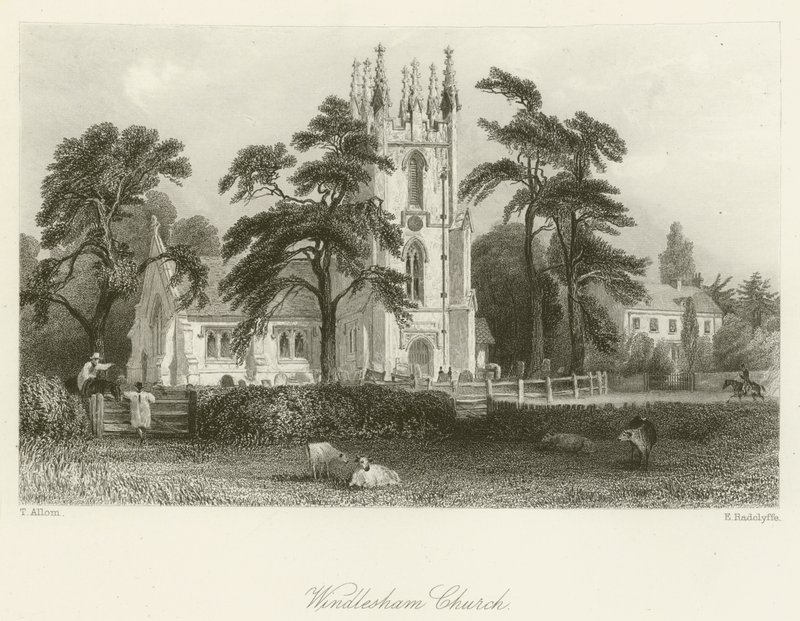 Windlesham templom alkotó: after Thomas Allom