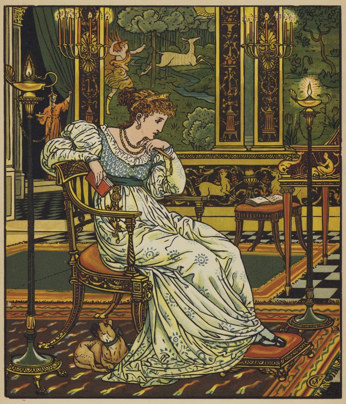 Desiree a palotájában alkotó: after Walter Crane
