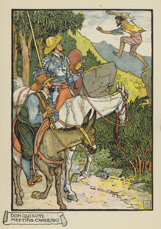 Don Quijote találkozik Cardenióval alkotó: after Walter Crane