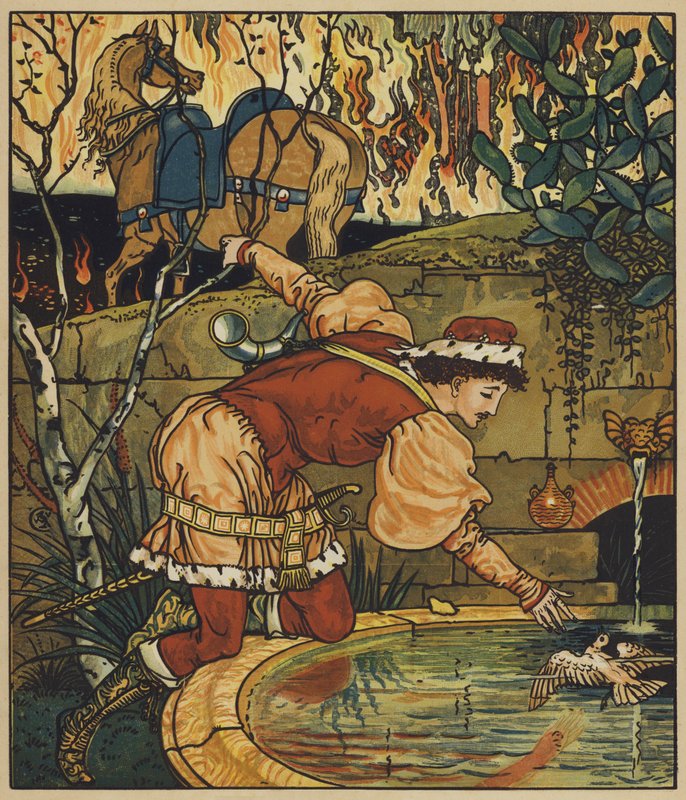 Cheri herceg a fényes erdőben alkotó: after Walter Crane
