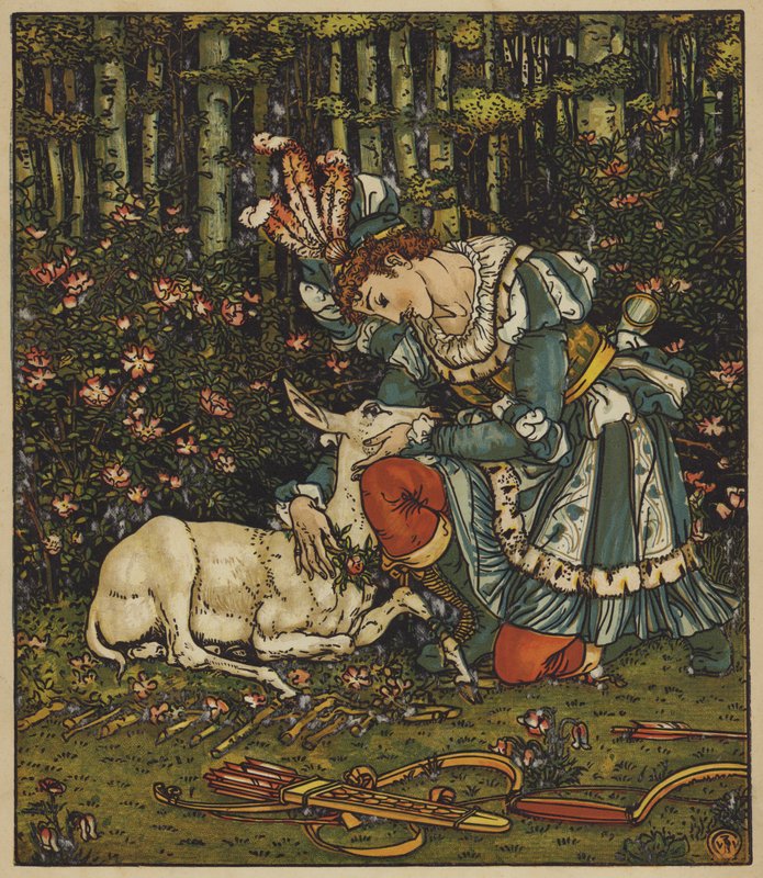 Guerrier herceg gondozza a Sebesült Hindet alkotó: after Walter Crane