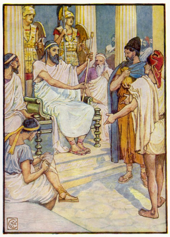 Szolón, Athén bölcs törvényhozója alkotó: after Walter Crane