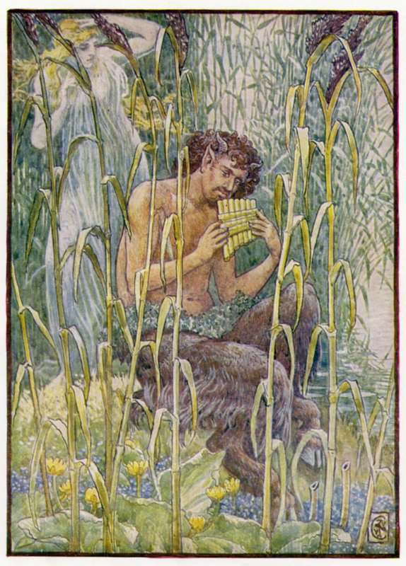 Édes, átható édes volt a Pans pipa zenéje alkotó: after Walter Crane