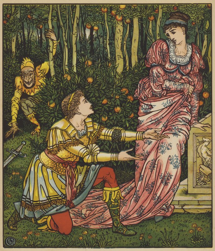 A király hagyja, hogy a kard leessen alkotó: after Walter Crane