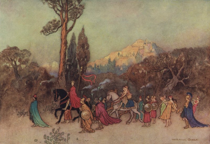 Geoffrey Chaucer, A lovagok meséje alkotó: after Warwick Goble
