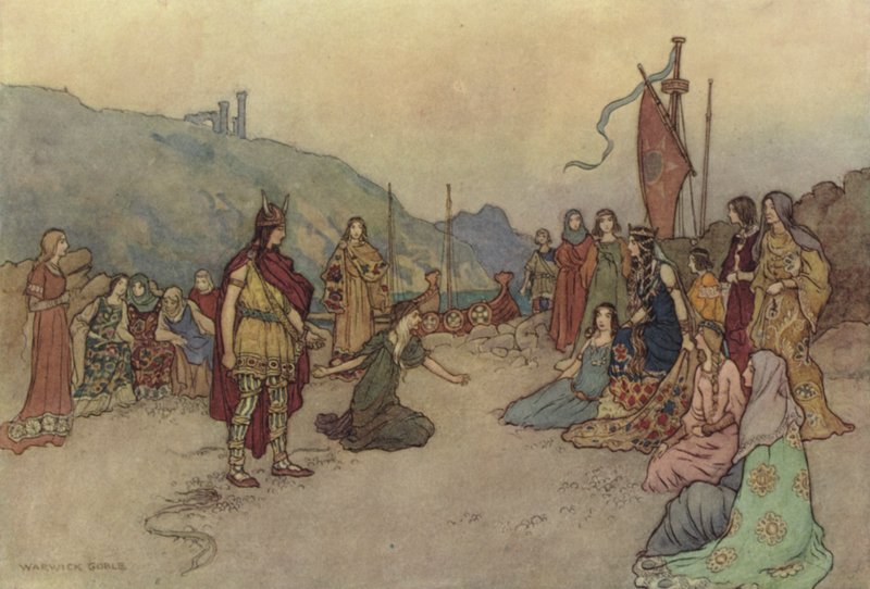 Geoffrey Chaucer, Baths felesége mese alkotó: after Warwick Goble