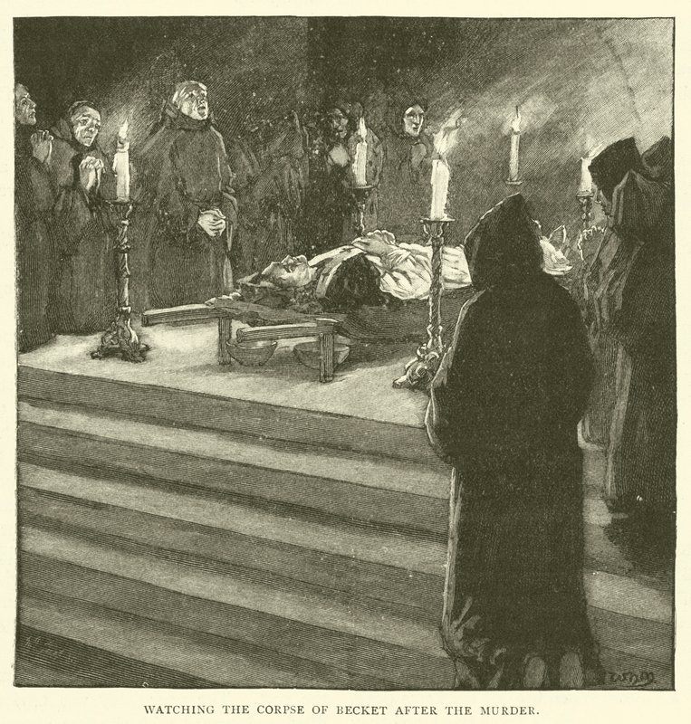 Nézni Becket holttestét a gyilkosság után alkotó: after William Henry Margetson