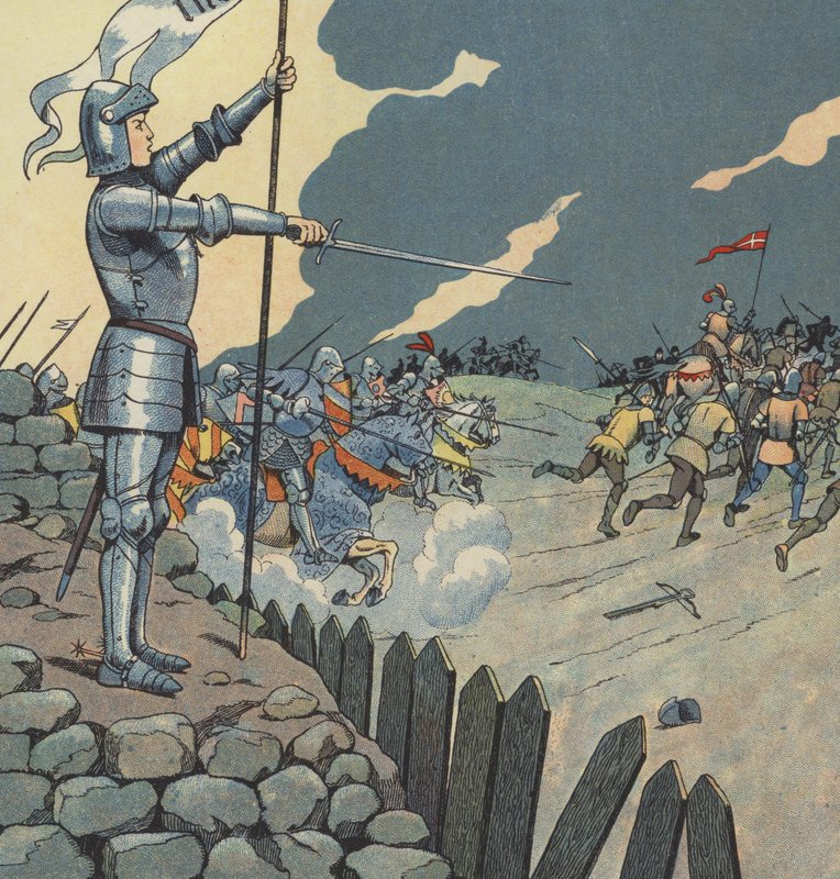 Jeanne of Arc felszabadítja Orléans városát az angoloktól alkotó: pseudonym for Onfray de Breville Jacques Job