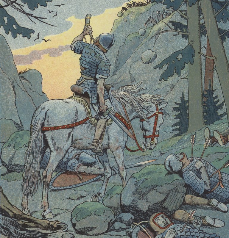 Roland at Roncesvalles (színes litó) alkotó: pseudonym for Onfray de Breville Jacques Job