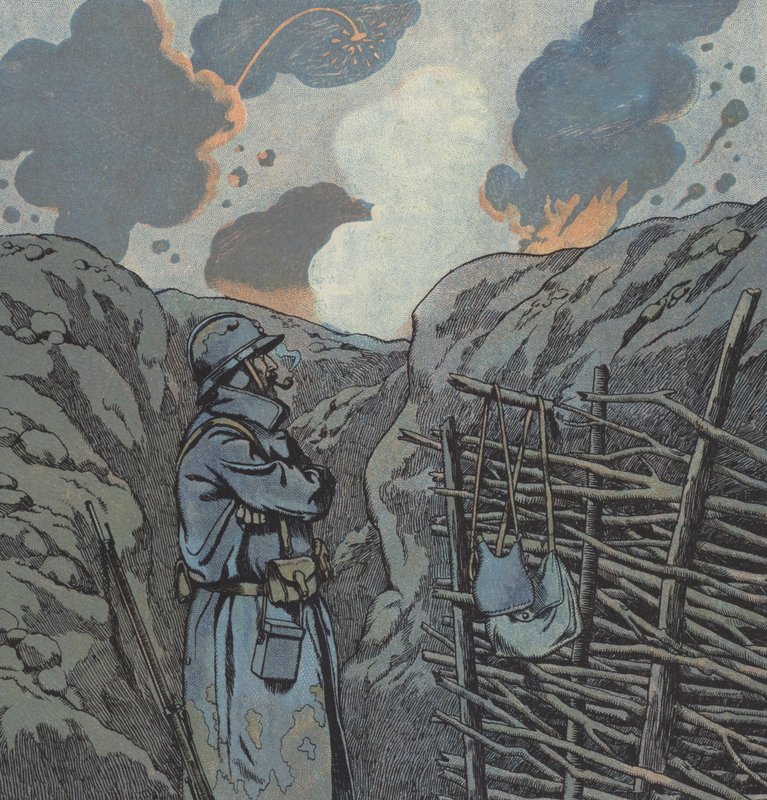 Az 1914-1918-as nagy háború (színes litó) alkotó: pseudonym for Onfray de Breville Jacques Job