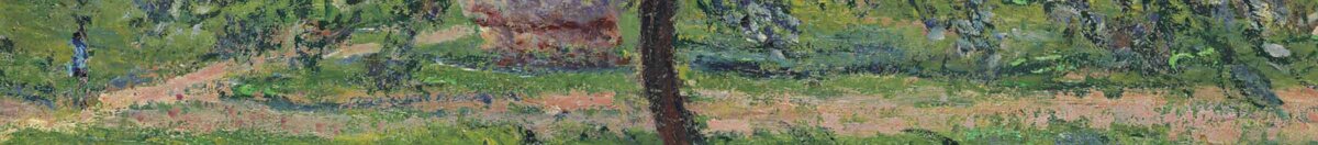 Az almafa (Claude Monet), Detail: Stamm und Wiese