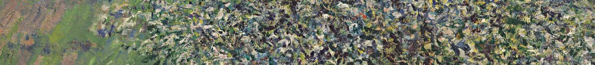 Az almafa (Claude Monet), Detail: Hügel mit Feldstreifen