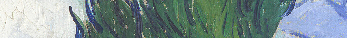 Búzamező ciprusokkal (Vincent van Gogh), Detail: Zypresse vor Wolkenhimmel