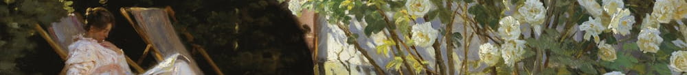 Marie Kroyer a kertben található nyugágyban ült Mrs. Bendsens házánál (Peder Severin Krøyer)