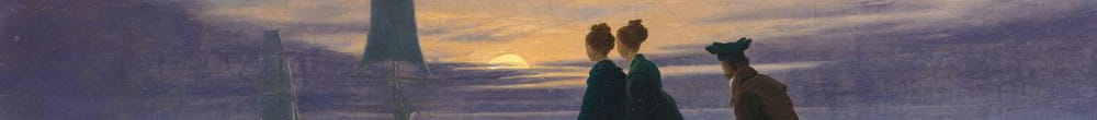 Holdfelkelés a tenger mellett (Caspar David Friedrich)