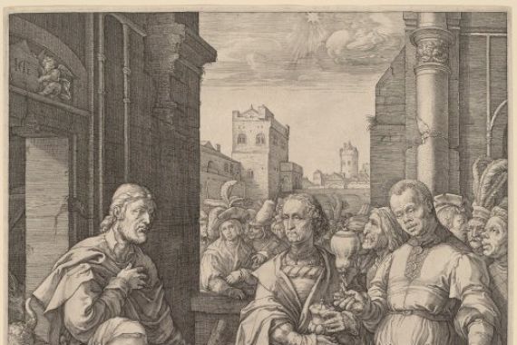 Hendrik Goltzius in the style of Lucas van Leyden