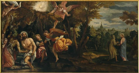 Krisztus keresztsége és megkísértése, 1582 körül (olaj, vászon)