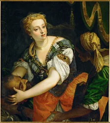 Judit Holofernész fejével ... (olaj, vászon)