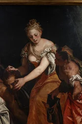 Judit Holofernész fejével, részlet