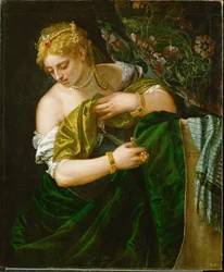 Lucretia, Tarquinius Collatinus római nemes felesége öngyilkosságot követett el, miután Tarquinius Superbus fia megerőszakolta