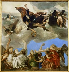 Saint Marc couronnant les vertus theologales - Saint Mark rewarding the the theological virtues ...