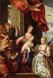 Szent Katalin misztikus házassága, 1550-1560 körül (olaj, vászon)